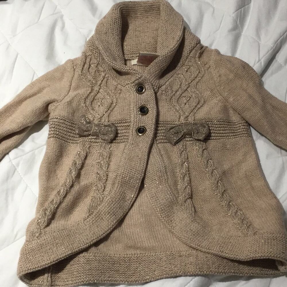 Savanna 12m Tan gold hi low sweater worn once